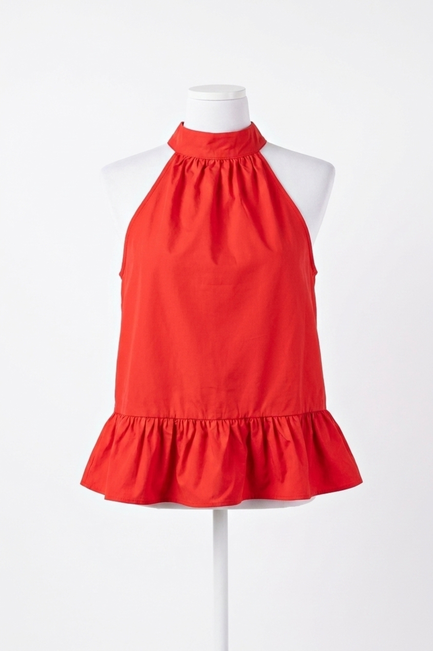NEW GLAM women's statement top in scarlet